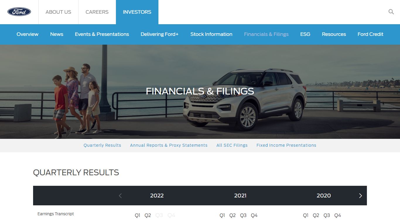 Ford Motor Company - Investors - Financials & Filings