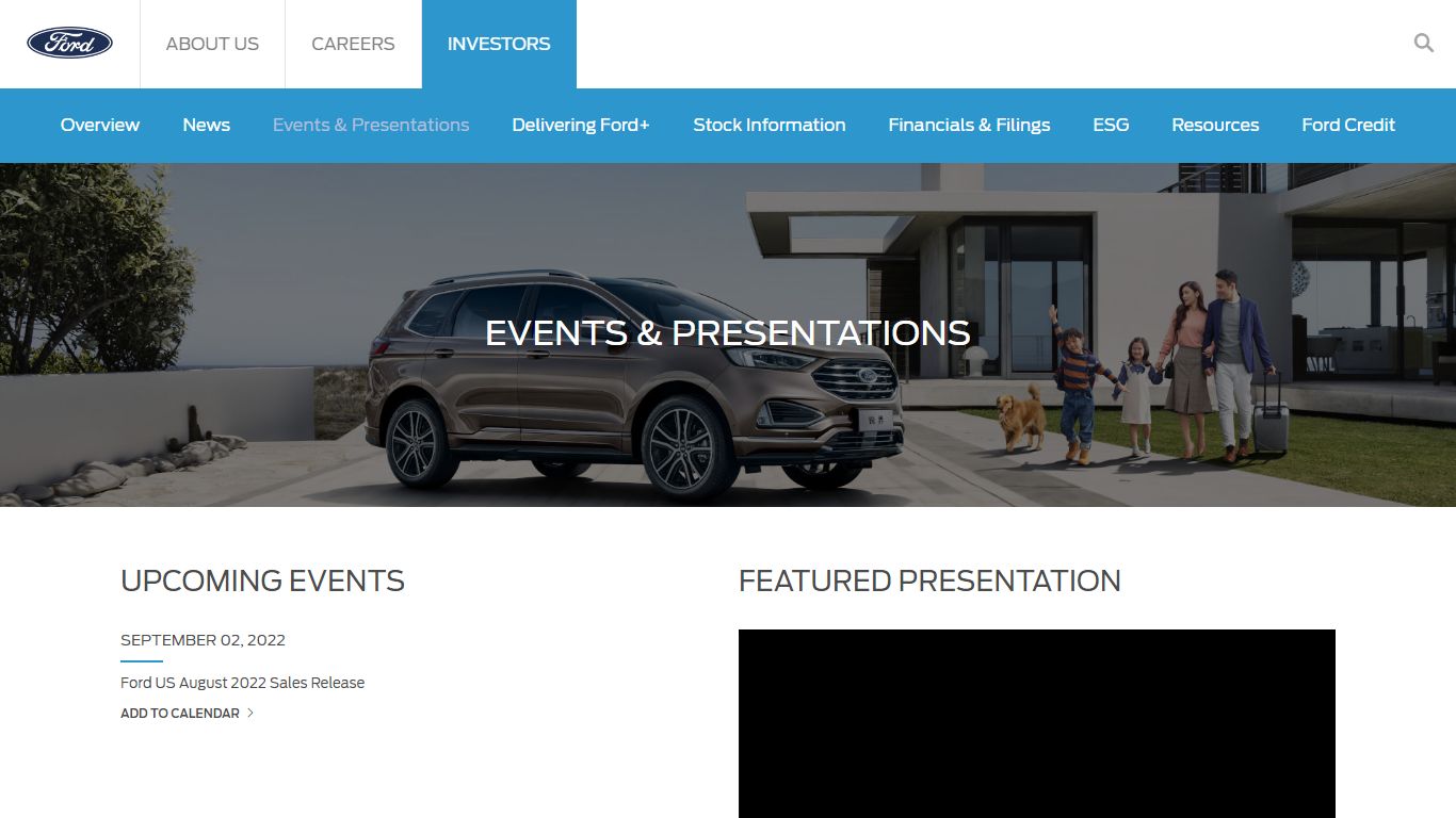 Ford Motor Company - Investors - Events & Presentations